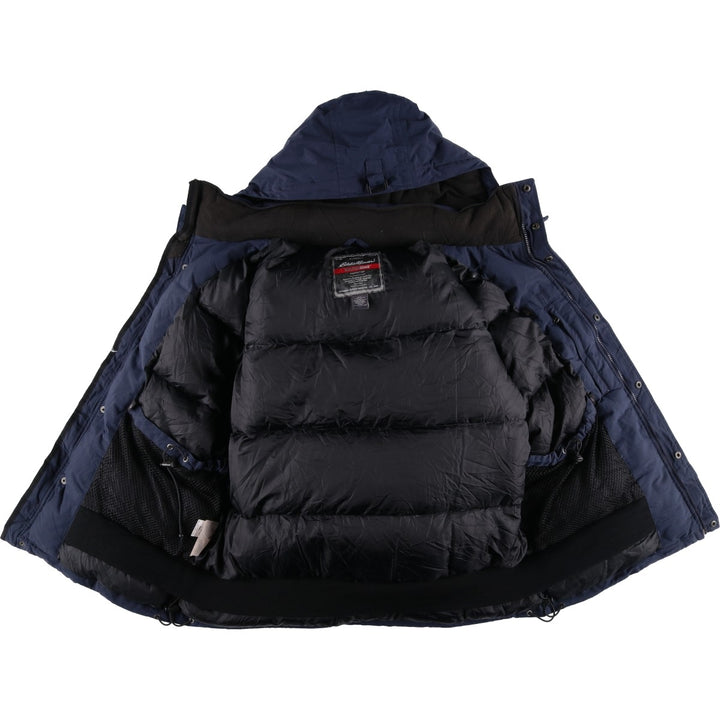 Eddie Bauer WEATHEREDGE Goose Down Parka, Men's Size L Nylon navy blue type Vintage Second Hand