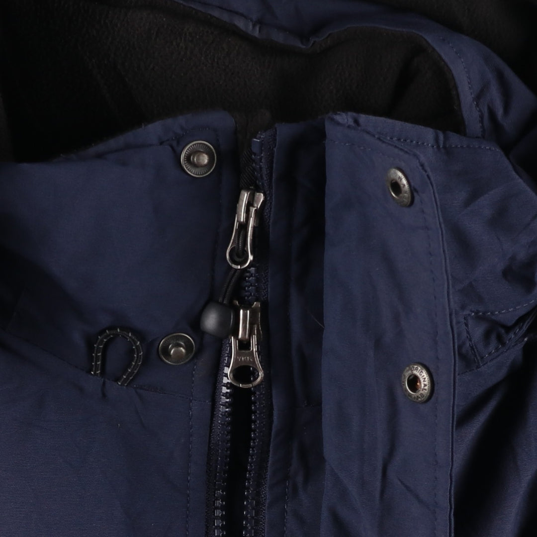 Eddie Bauer WEATHEREDGE Goose Down Parka, Men's Size L Nylon navy blue type Vintage Second Hand