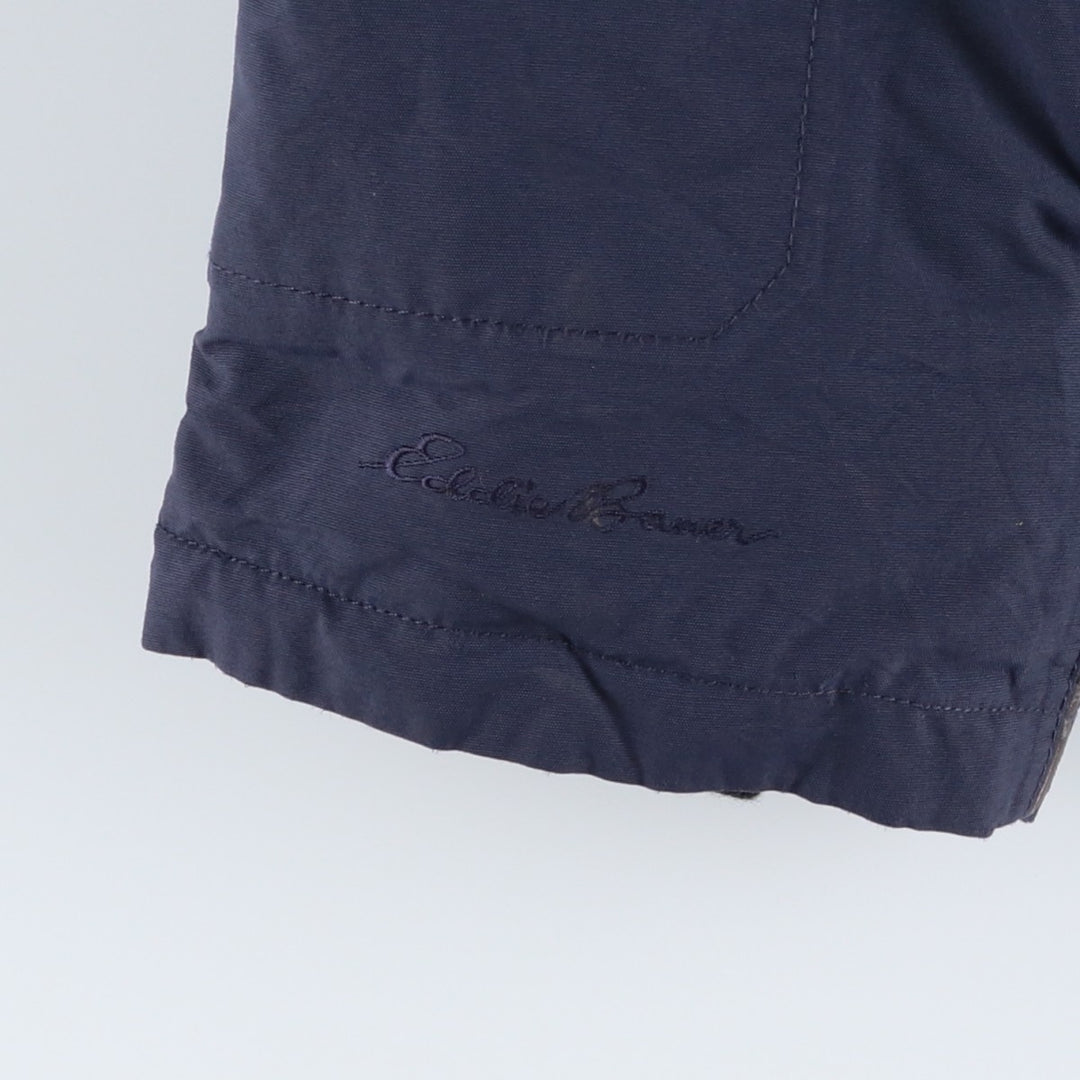Eddie Bauer WEATHEREDGE Goose Down Parka, Men's Size L Nylon navy blue type Vintage Second Hand