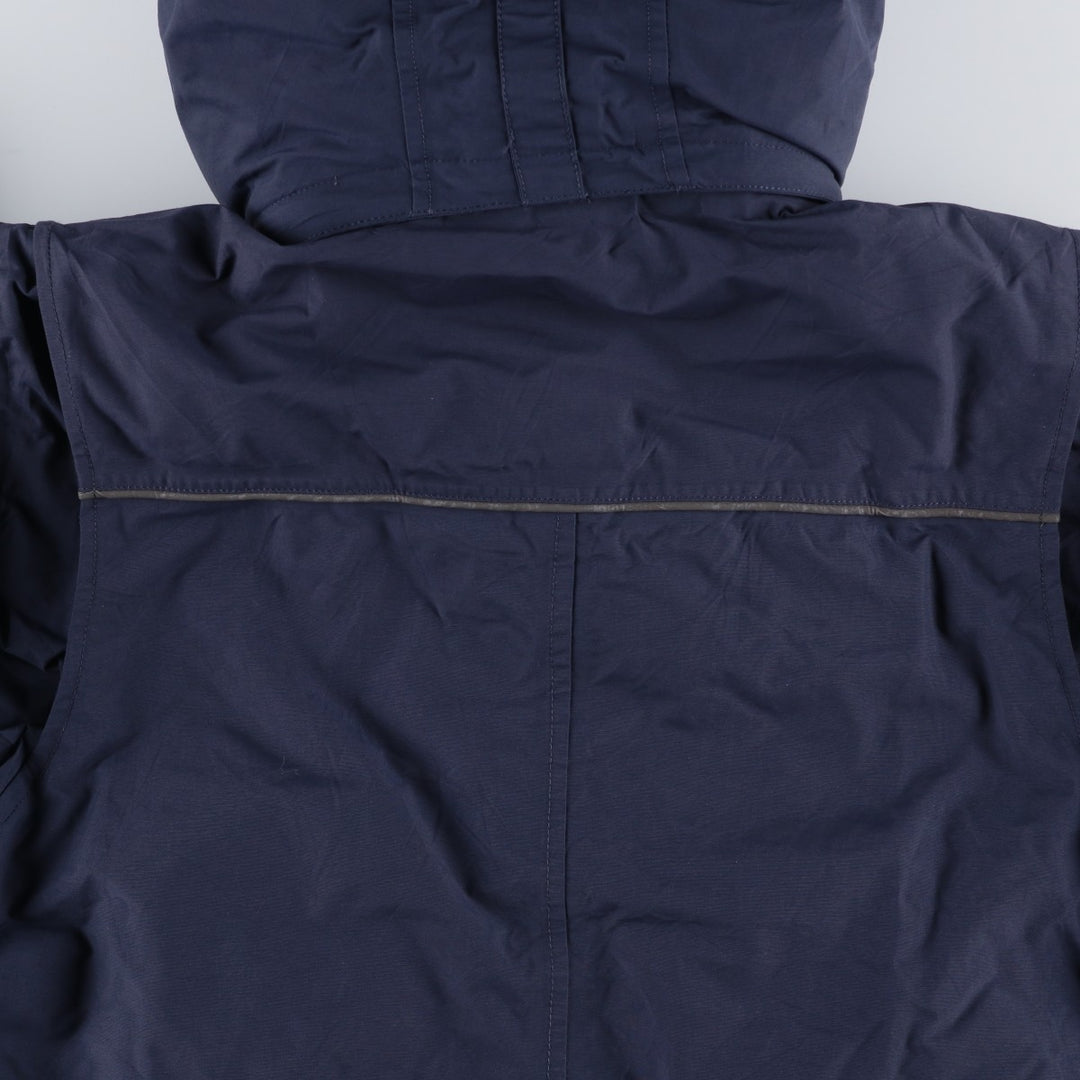 Eddie Bauer WEATHEREDGE Goose Down Parka, Men's Size L Nylon navy blue type Vintage Second Hand