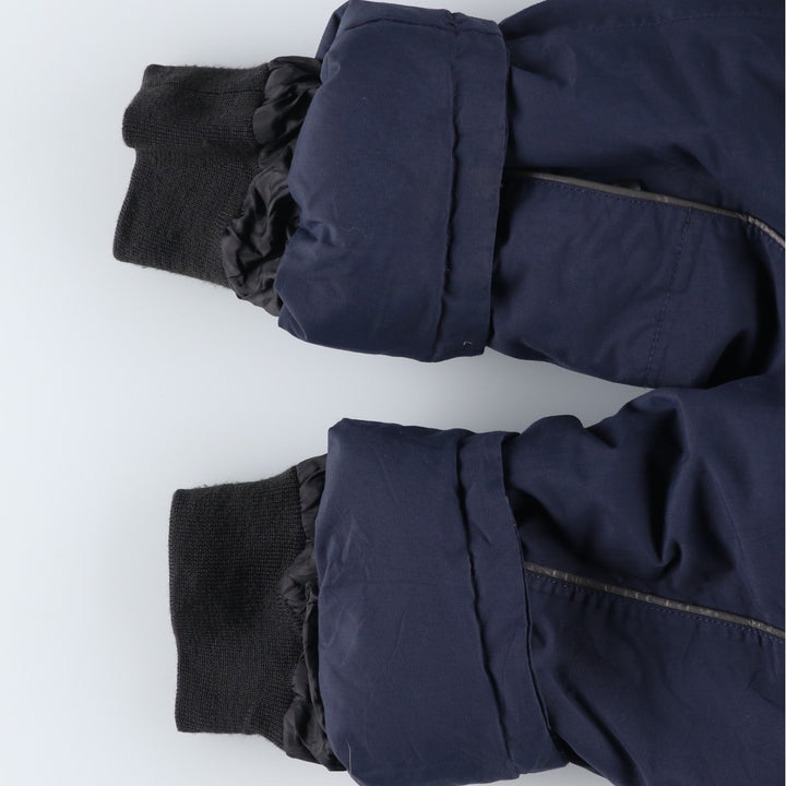Eddie Bauer WEATHEREDGE Goose Down Parka, Men's Size L Nylon navy blue type Vintage Second Hand