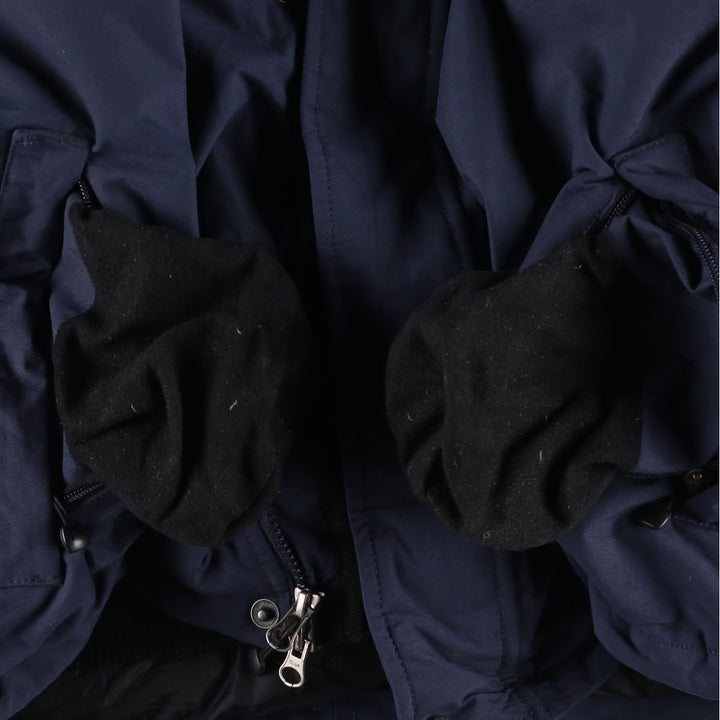 Eddie Bauer WEATHEREDGE Goose Down Parka, Men's Size L Nylon navy blue type Vintage Second Hand