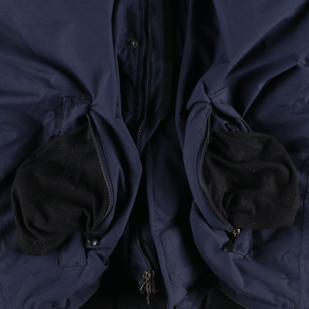 Eddie Bauer WEATHEREDGE Goose Down Parka, Men's Size L Nylon navy blue type Vintage Second Hand