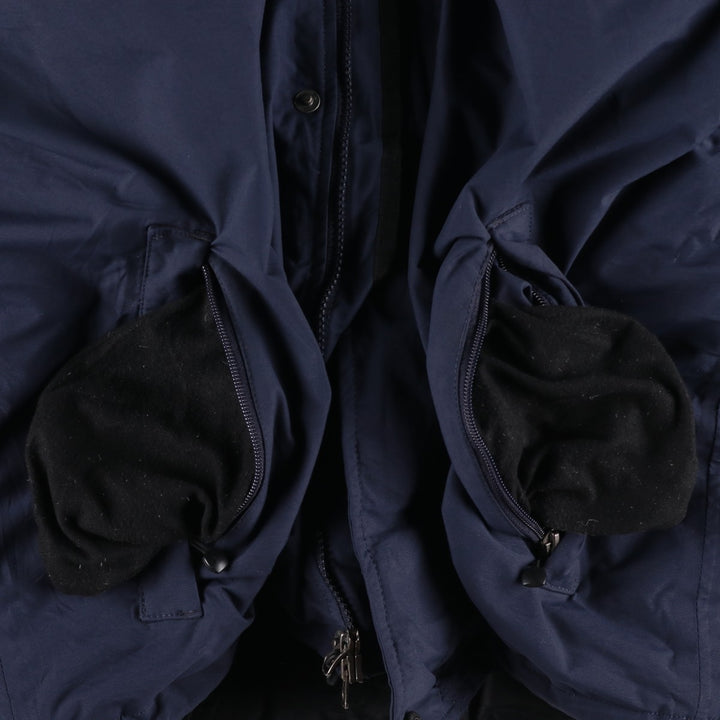Eddie Bauer WEATHEREDGE Goose Down Parka, Men's Size L Nylon navy blue type Vintage Second Hand