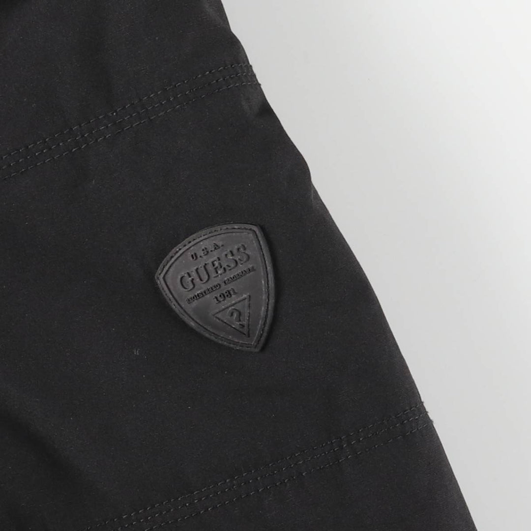 Guess padded hoodie/puffer jacket, men's size M polyester black type Vintage Second Hand