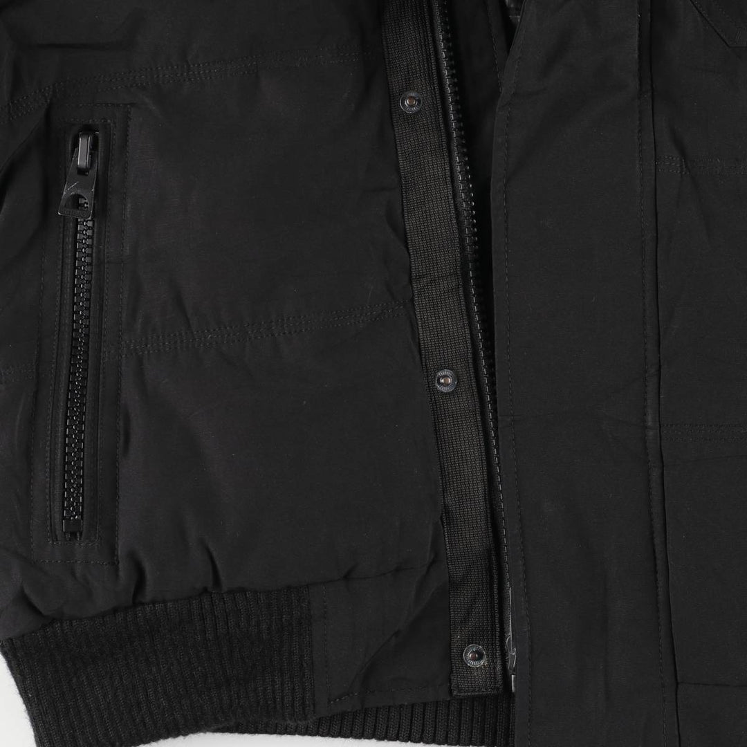 Guess padded hoodie/puffer jacket, men's size M polyester black type Vintage Second Hand
