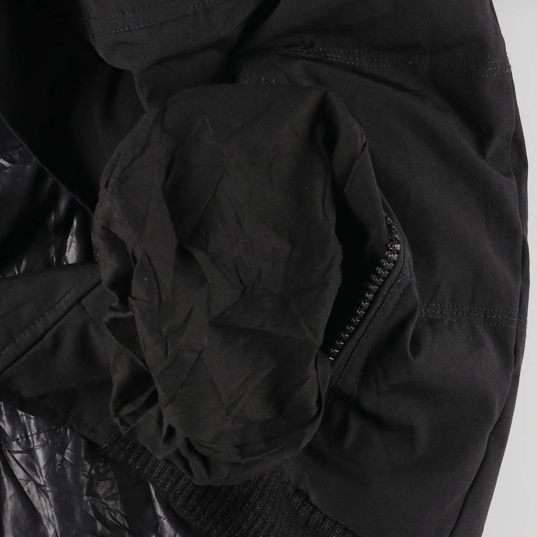Guess padded hoodie/puffer jacket, men's size M polyester black type Vintage Second Hand