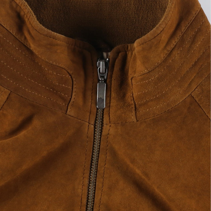 Christian Berg suede leather jacket, men's size XL Genuine Leather Suede Leather brown type Vintage Second Hand