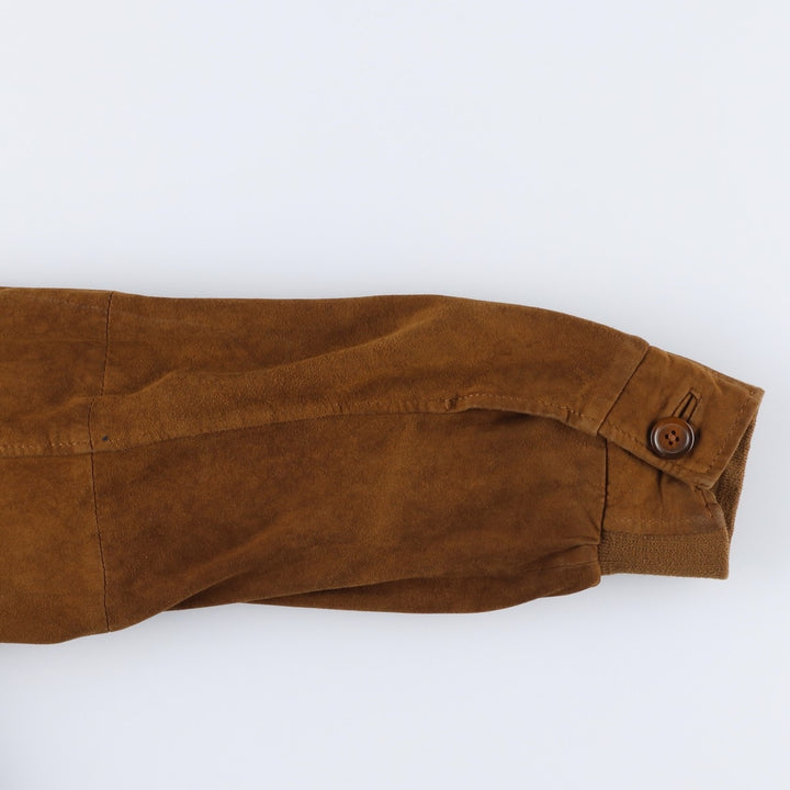 Christian Berg suede leather jacket, men's size XL Genuine Leather Suede Leather brown type Vintage Second Hand