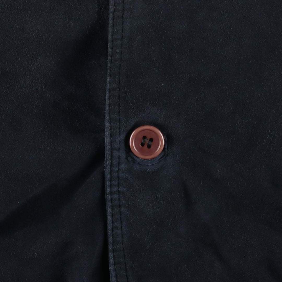 Suede leather blouson, men's size XL unclear black type Vintage Second Hand