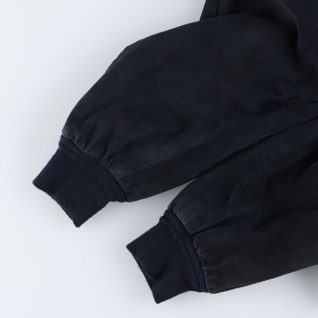 Suede leather blouson, men's size XL unclear black type Vintage Second Hand