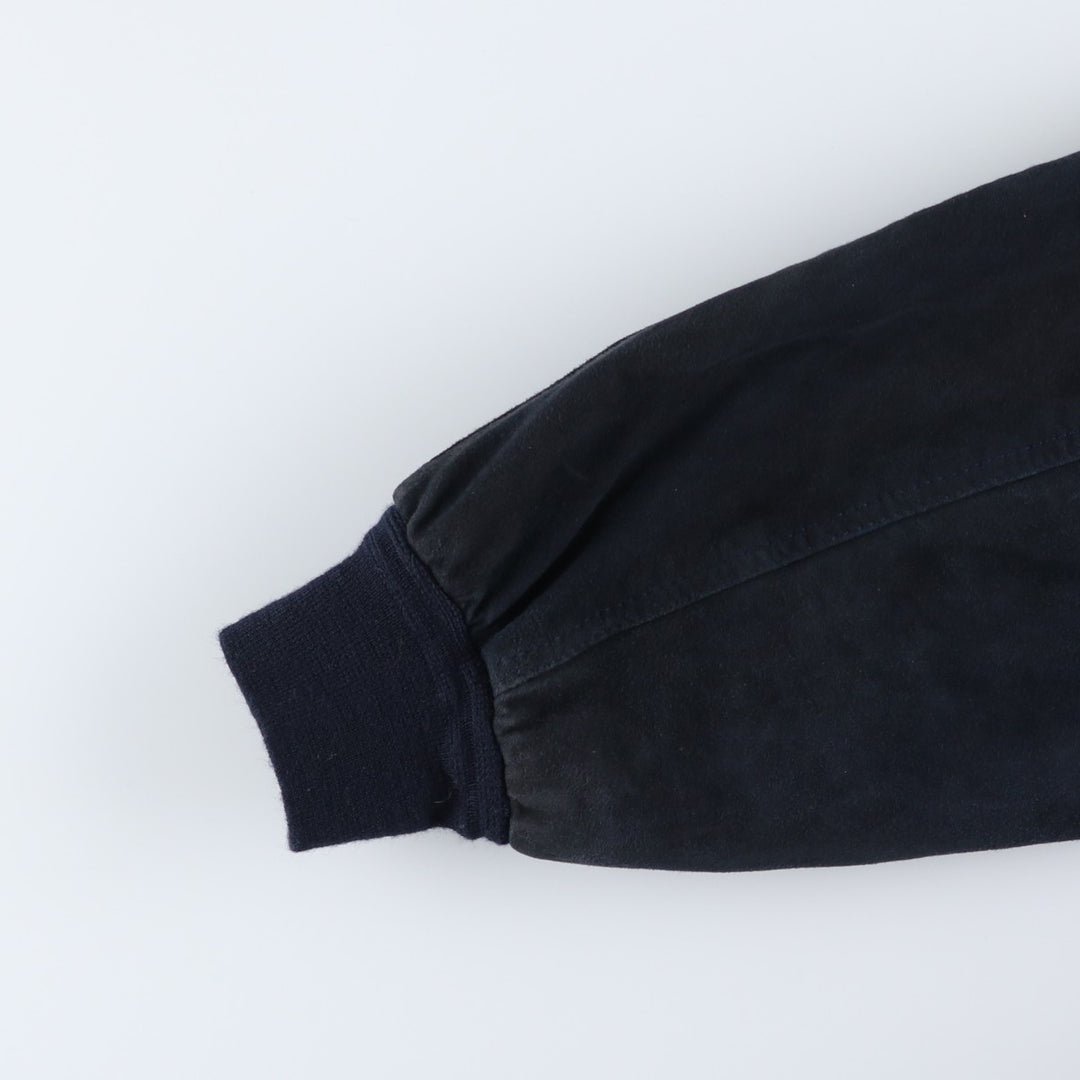 Suede leather blouson, men's size XL unclear black type Vintage Second Hand