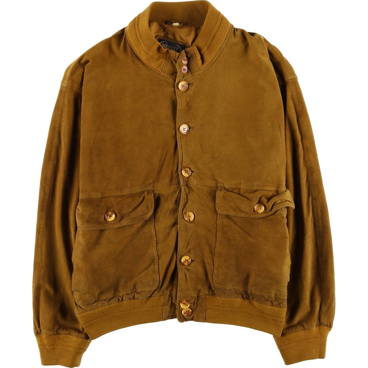 Vintage MEUCCI Balster Jacket in Suede and Leather Genuine Leather Suede Leather brown type Vintage Second Hand