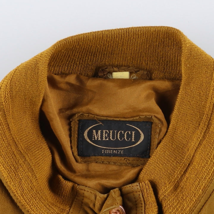 Vintage MEUCCI Balster Jacket in Suede and Leather Genuine Leather Suede Leather brown type Vintage Second Hand