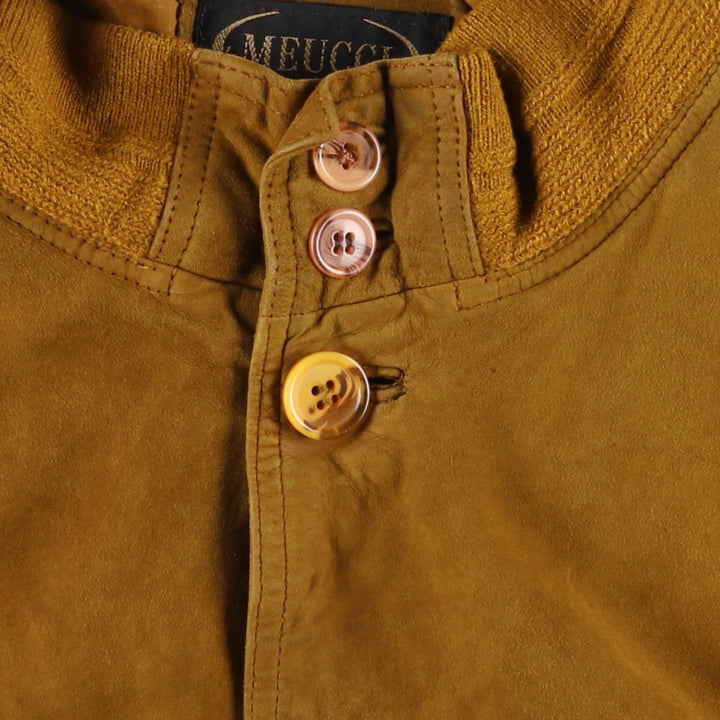 Vintage MEUCCI Balster Jacket in Suede and Leather Genuine Leather Suede Leather brown type Vintage Second Hand