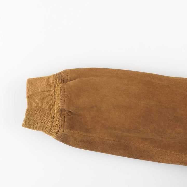 Balster Jacket, Suede Leather Blouson, Men's Size L Genuine Leather Suede Leather brown type Vintage Second Hand