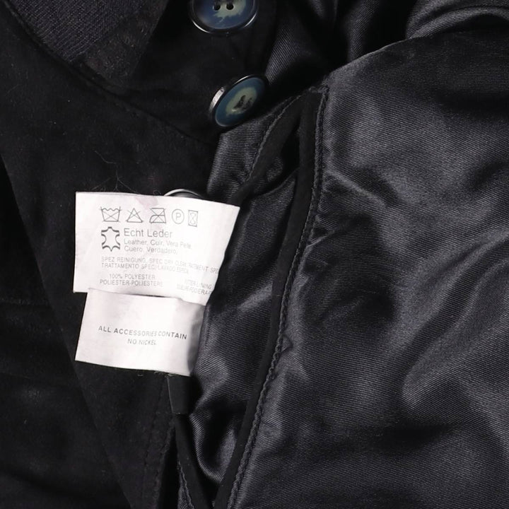 Balster Jacket Suede Leather Blouson M.FLUES Men's Size L Genuine Leather Suede Leather navy blue type Vintage Second Hand