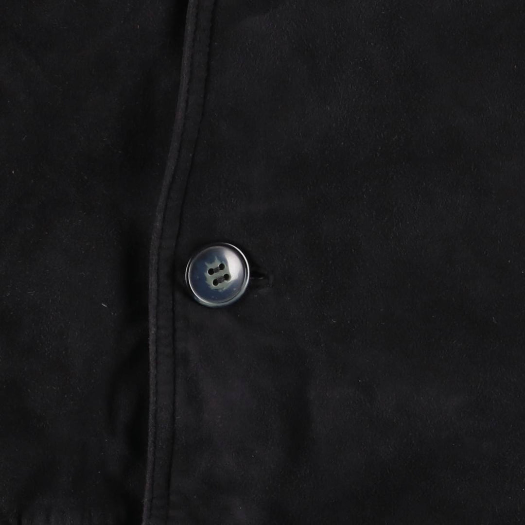 Balster Jacket Suede Leather Blouson M.FLUES Men's Size L Genuine Leather Suede Leather navy blue type Vintage Second Hand