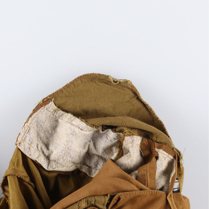 CANVA'S CLUB Suede Leather Blouson, Men's Size L Genuine Leather Suede Leather beige type brown Vintage Second Hand
