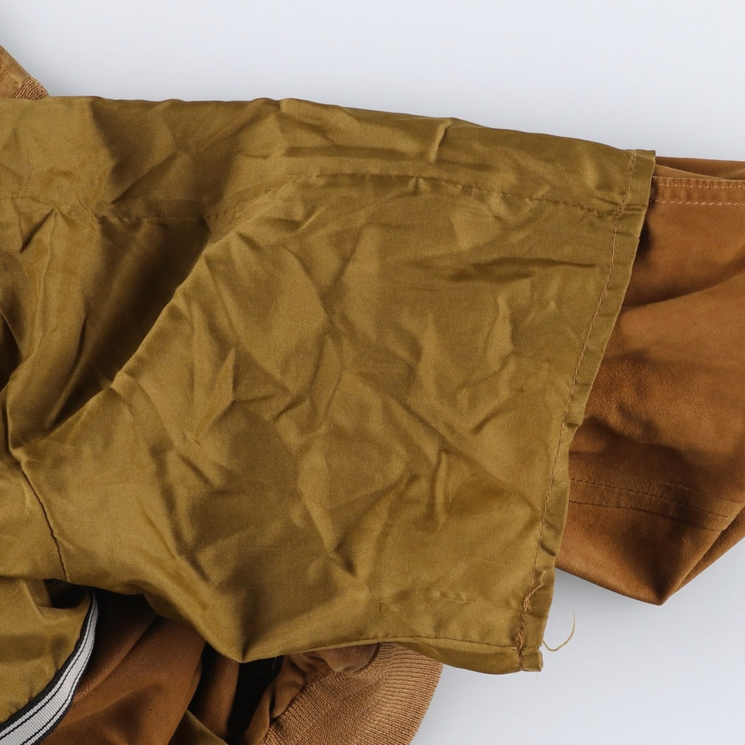 CANVA'S CLUB Suede Leather Blouson, Men's Size L Genuine Leather Suede Leather beige type brown Vintage Second Hand
