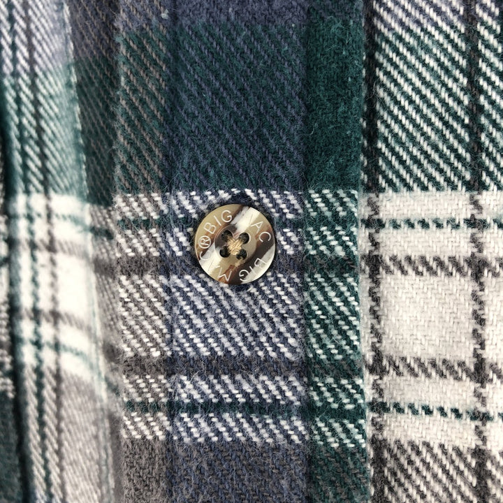 2000'S Big Mac ombré check long-sleeved flannel shirt, men's size XXL unclear Green type dark green Vintage Second Hand