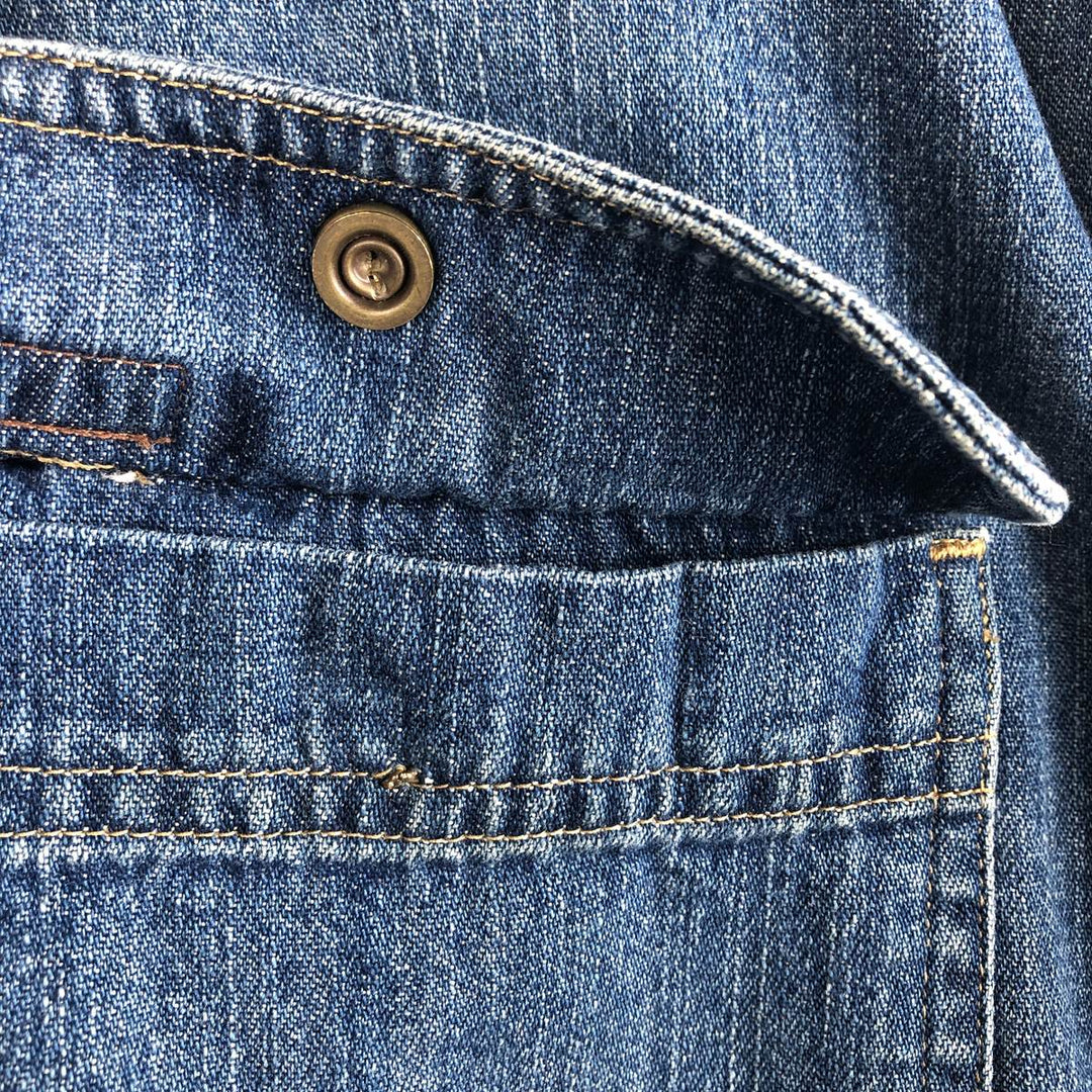 Carhartt long-sleeved denim shirt, men's size XL cotton blue type Vintage Second Hand