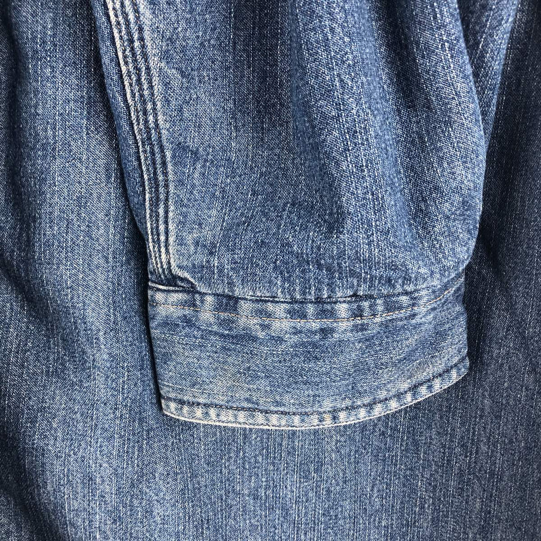 Carhartt long-sleeved denim shirt, men's size XL cotton blue type Vintage Second Hand