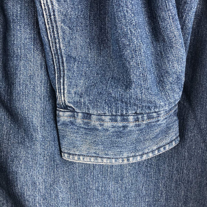 Carhartt long-sleeved denim shirt, men's size XL cotton blue type Vintage Second Hand