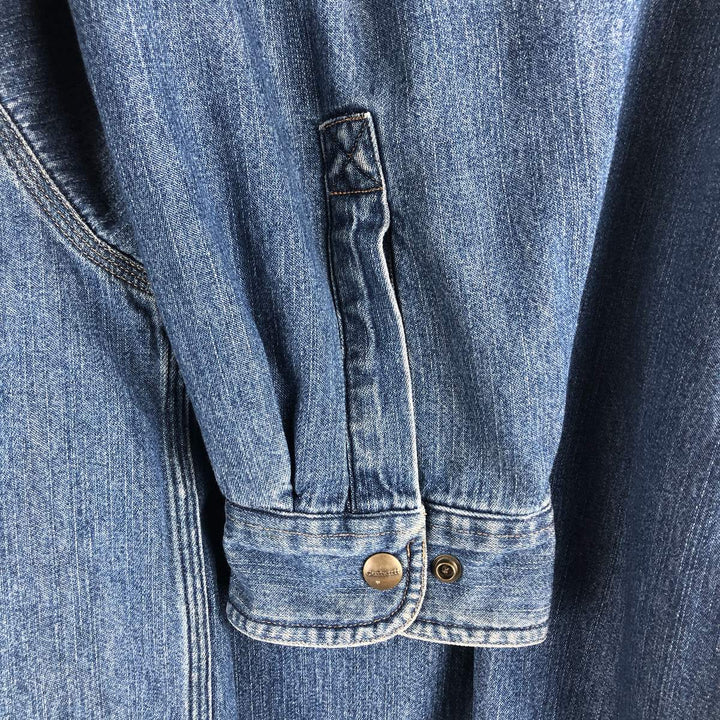 Carhartt long-sleeved denim shirt, men's size XL cotton blue type Vintage Second Hand