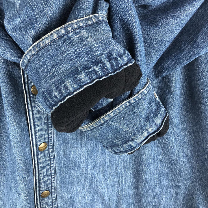 Carhartt long-sleeved denim shirt, men's size XL cotton blue type Vintage Second Hand