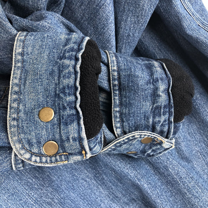Carhartt long-sleeved denim shirt, men's size XL cotton blue type Vintage Second Hand