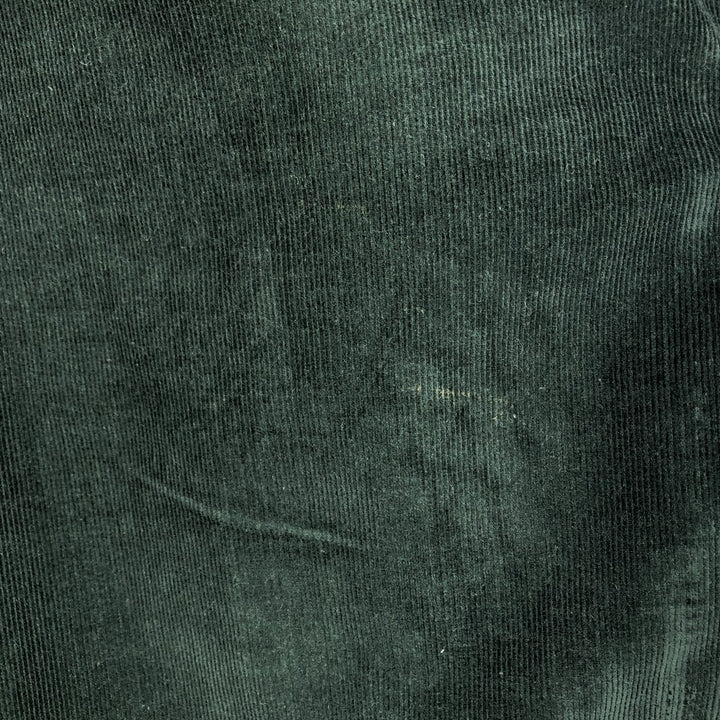 2000'S J.Crew long-sleeved button-down corduroy shirt, men's size M cotton Green type dark green Vintage Second Hand