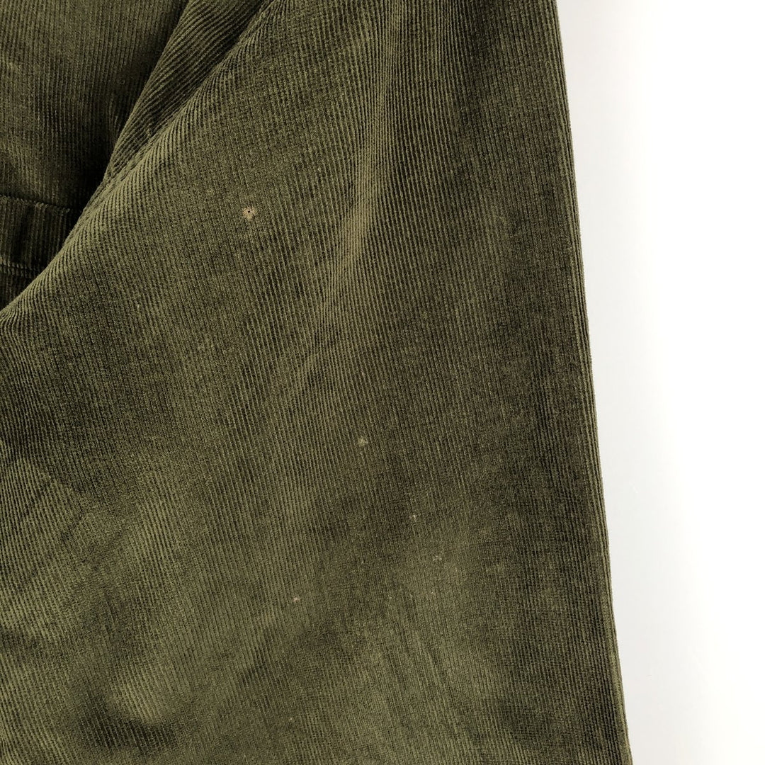 Eddie Bauer Long Sleeve Button Down Corduroy Shirt, Men's Size L cotton Khaki type Vintage Second Hand