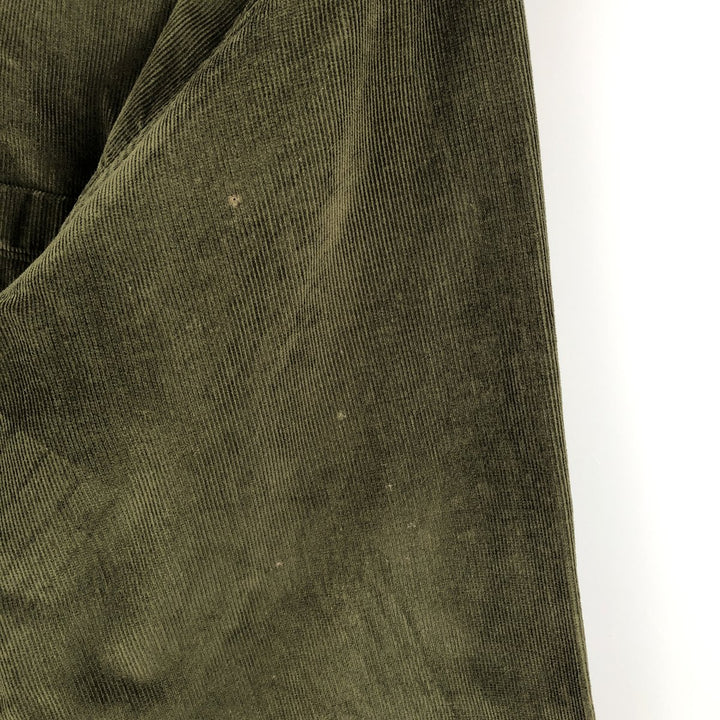 Eddie Bauer Long Sleeve Button Down Corduroy Shirt, Men's Size L cotton Khaki type Vintage Second Hand