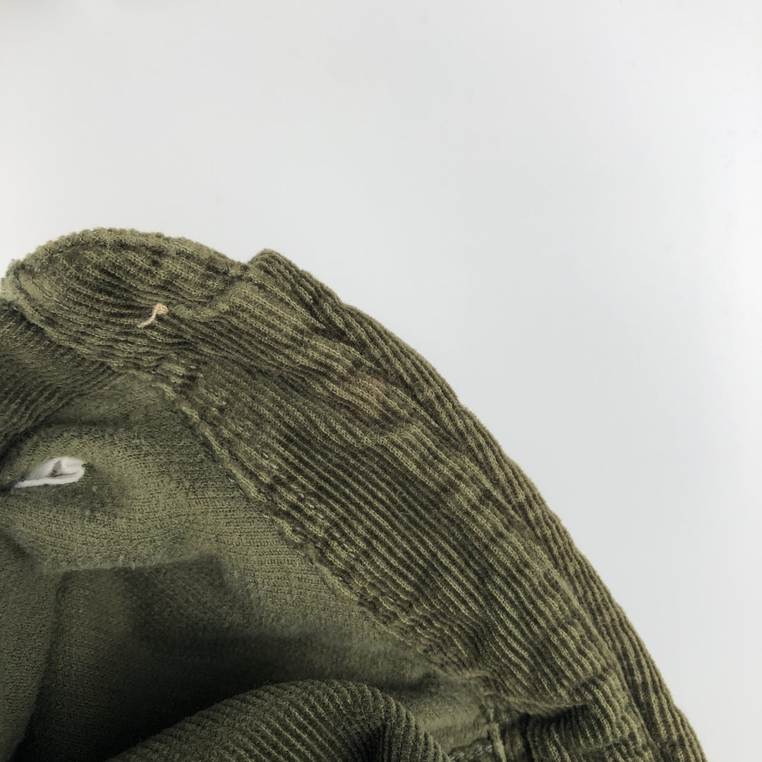 Eddie Bauer Long Sleeve Button Down Corduroy Shirt, Men's Size L cotton Khaki type Vintage Second Hand