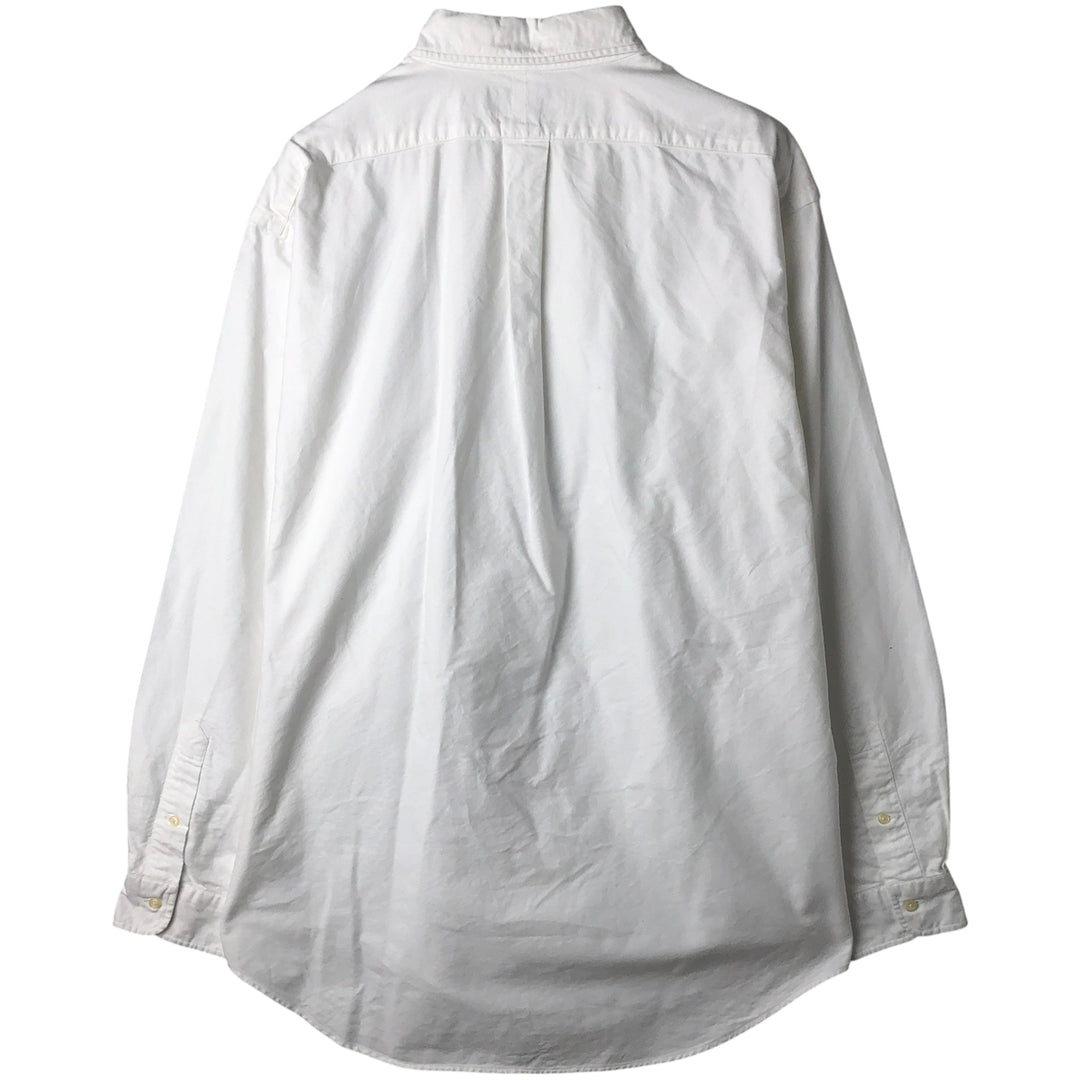 Ralph Lauren YARMOUTH long sleeve button down shirt, men's XL size cotton white type Vintage Second Hand