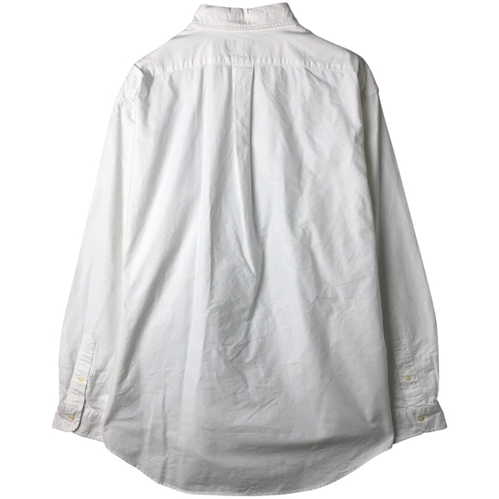 Ralph Lauren YARMOUTH long sleeve button down shirt, men's XL size cotton white type Vintage Second Hand