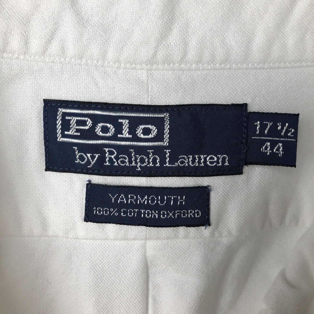 Ralph Lauren YARMOUTH long sleeve button down shirt, men's XL size cotton white type Vintage Second Hand