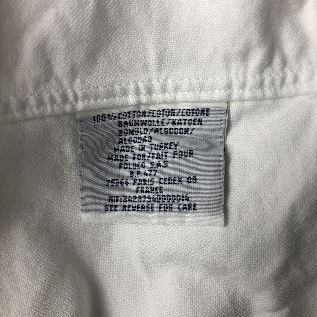Ralph Lauren YARMOUTH long sleeve button down shirt, men's XL size cotton white type Vintage Second Hand