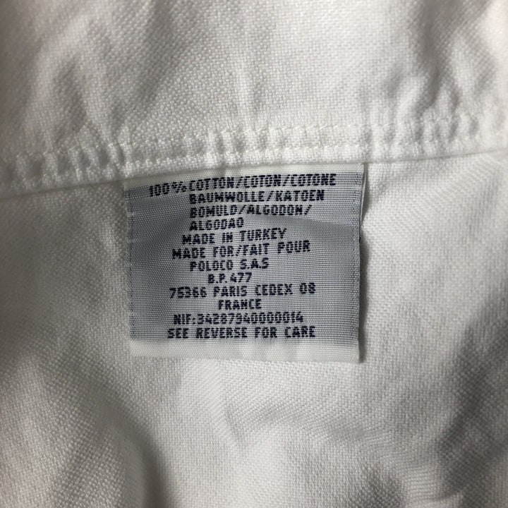 Ralph Lauren YARMOUTH long sleeve button down shirt, men's XL size cotton white type Vintage Second Hand