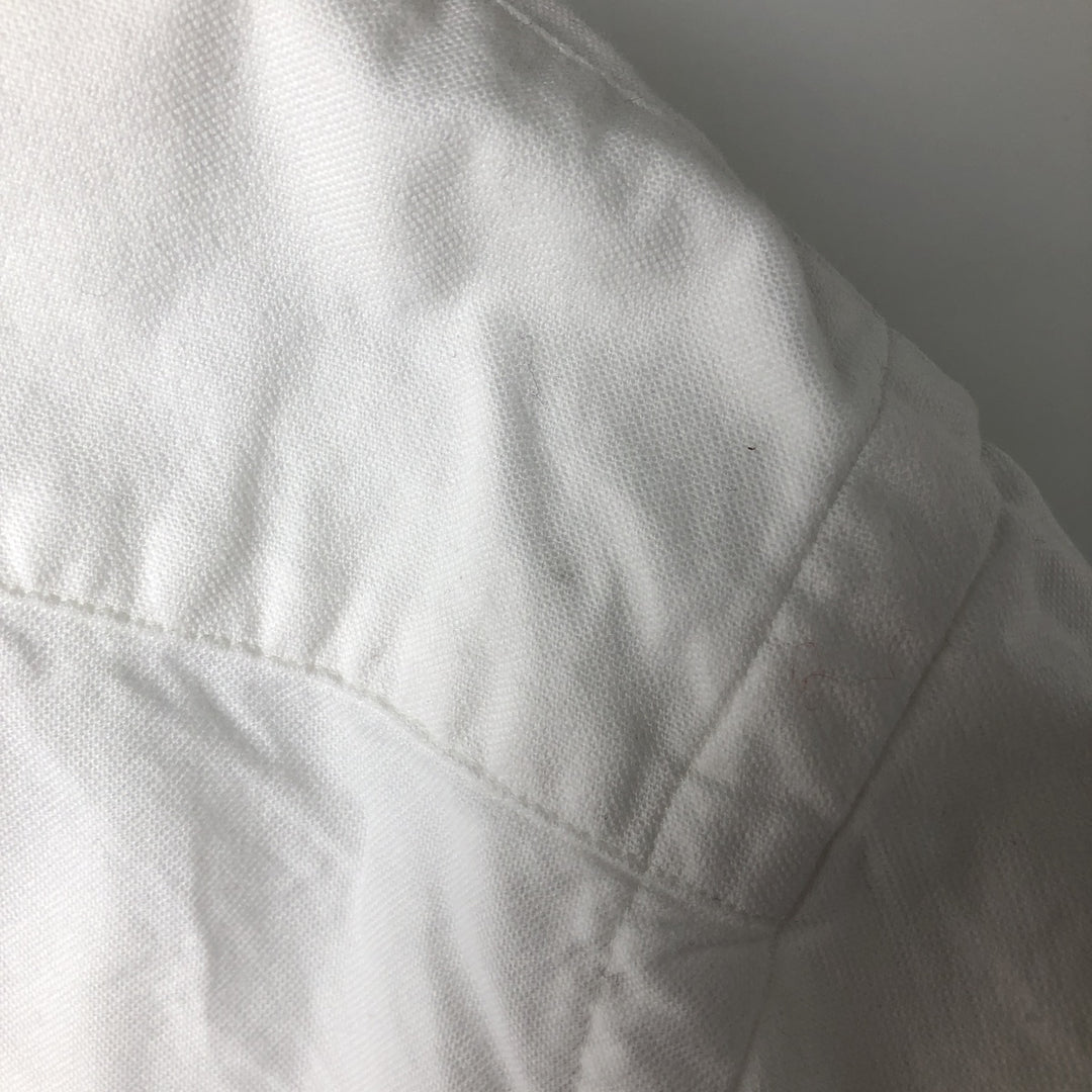 Ralph Lauren YARMOUTH long sleeve button down shirt, men's XL size cotton white type Vintage Second Hand