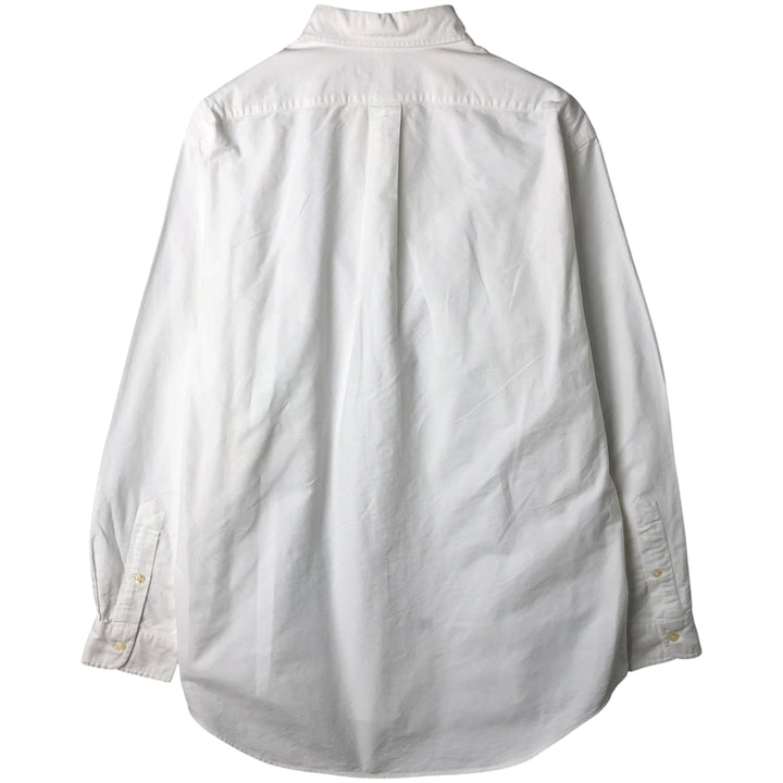 Ralph Lauren YARMOUTH long sleeve button down shirt, men's size L cotton white type Vintage Second Hand