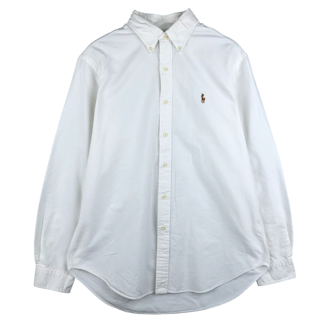 Ralph Lauren Classic Fit Long Sleeve Button Down Shirt, Men's Size L cotton white type Vintage Second Hand