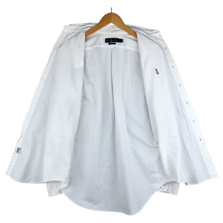 Ralph Lauren Classic Fit Long Sleeve Button Down Shirt, Men's Size L cotton white type Vintage Second Hand