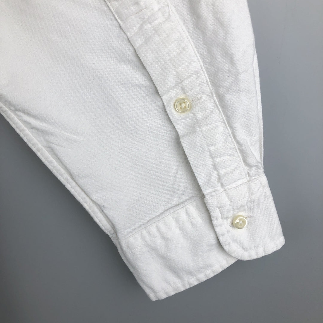 Ralph Lauren Classic Fit Long Sleeve Button Down Shirt, Men's Size L cotton white type Vintage Second Hand