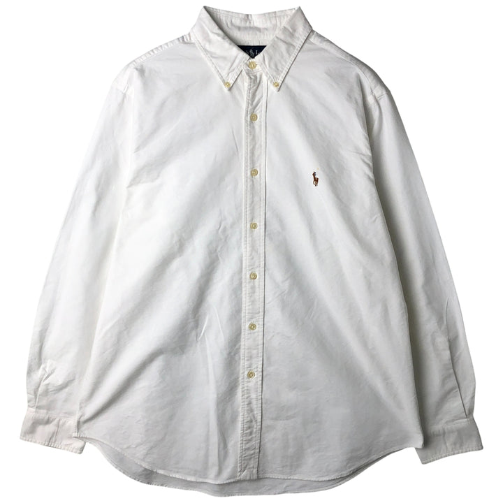 Ralph Lauren Classic Fit Long Sleeve Button Down Shirt, Men's Size L cotton white type Vintage Second Hand