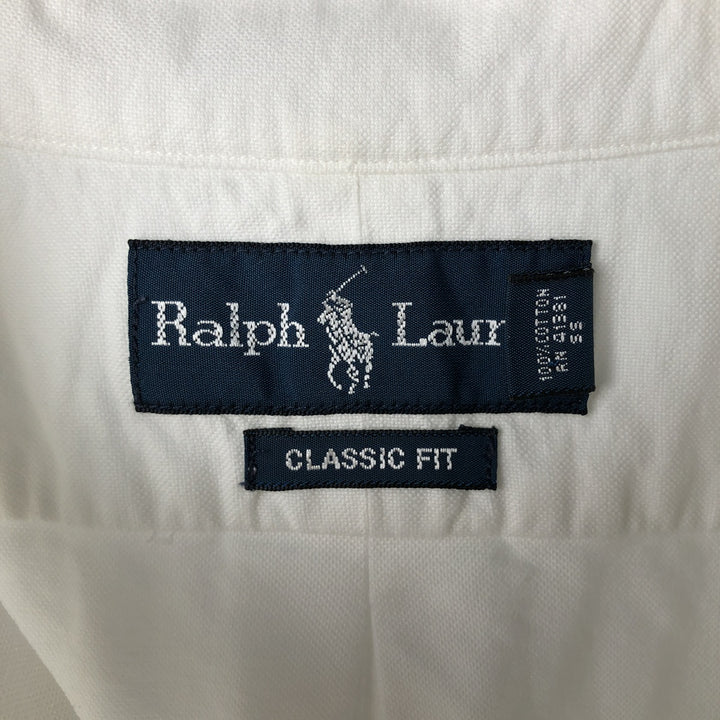 Ralph Lauren Classic Fit Long Sleeve Button Down Shirt, Men's Size L cotton white type Vintage Second Hand