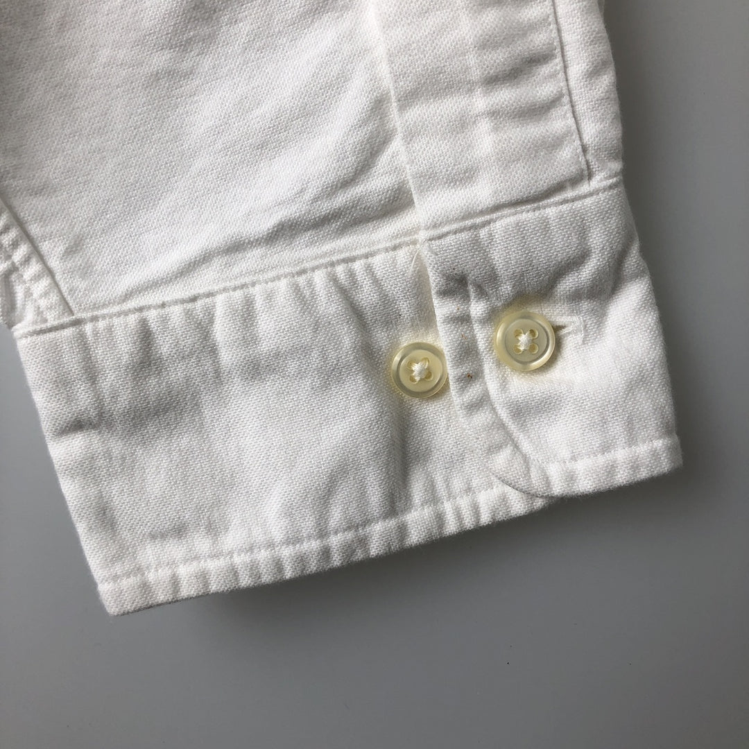 Ralph Lauren Classic Fit Long Sleeve Button Down Shirt, Men's Size L cotton white type Vintage Second Hand