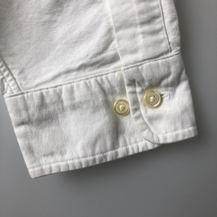 Ralph Lauren Classic Fit Long Sleeve Button Down Shirt, Men's Size L cotton white type Vintage Second Hand