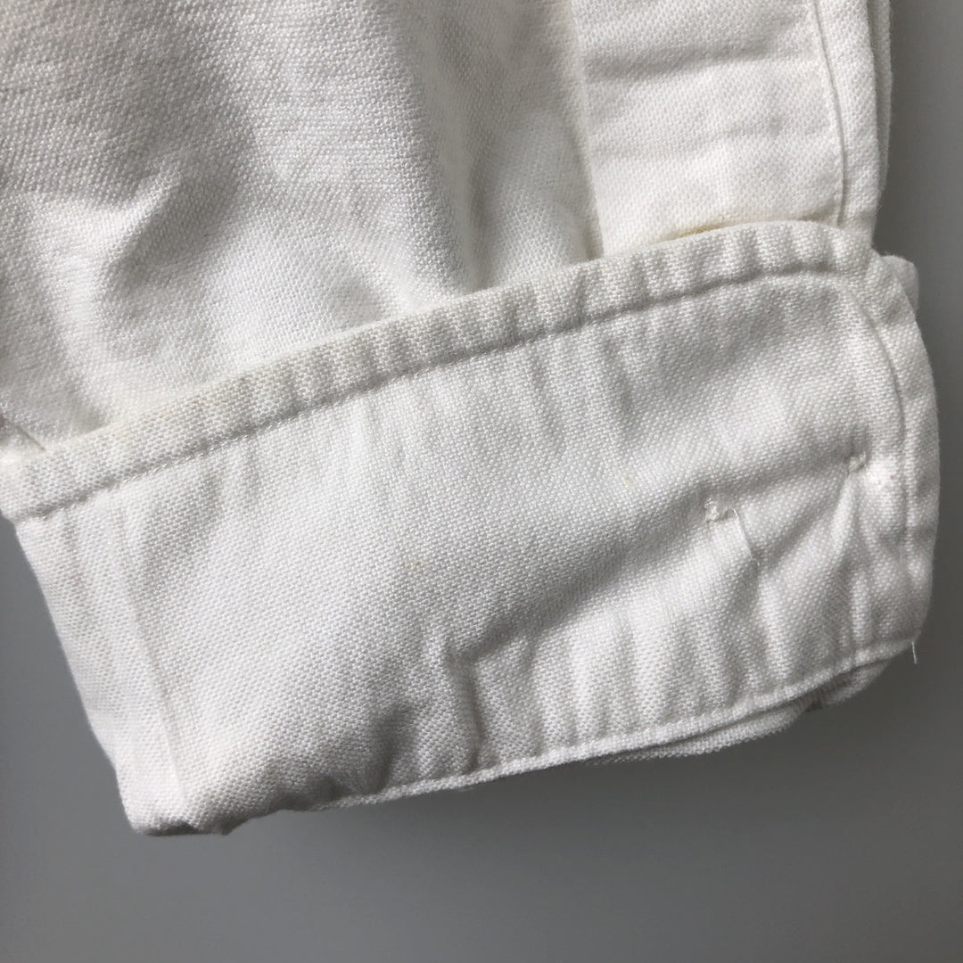 Ralph Lauren Classic Fit Long Sleeve Button Down Shirt, Men's Size L cotton white type Vintage Second Hand